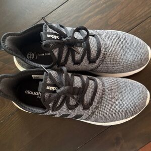 Adidas Cloudfoam Gray and Black Running Shoes